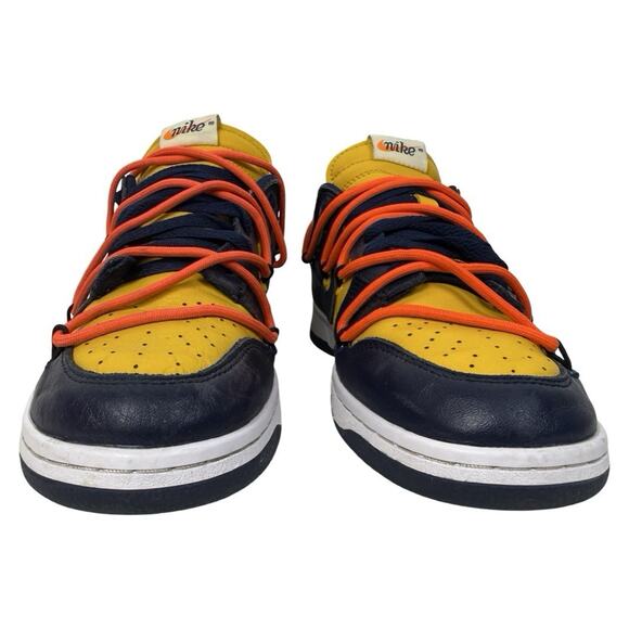 Size 7- Nike Dunk Low x OFF-WHITE University Gold 2019 AUTHENTIC - Picture 6 of 13